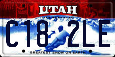 UT license plate C182LE