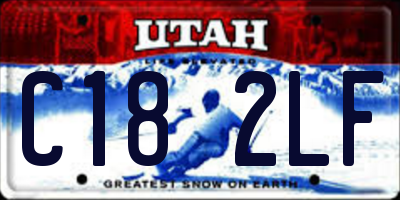 UT license plate C182LF
