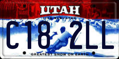 UT license plate C182LL