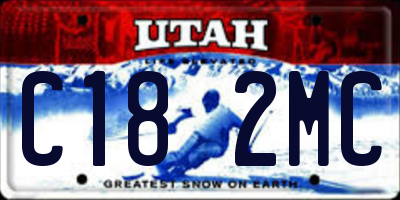 UT license plate C182MC