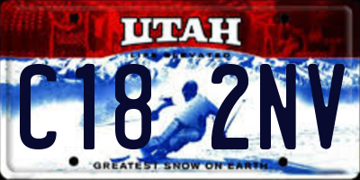 UT license plate C182NV