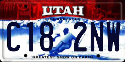 UT license plate C182NW
