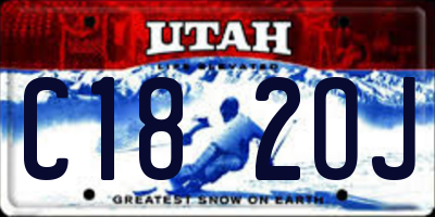 UT license plate C182OJ