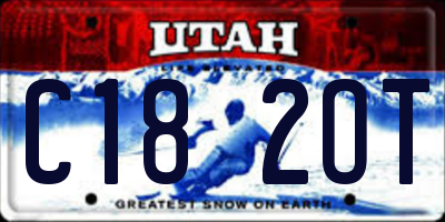 UT license plate C182OT