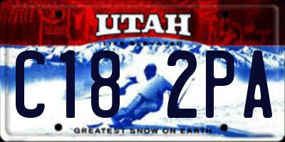 UT license plate C182PA