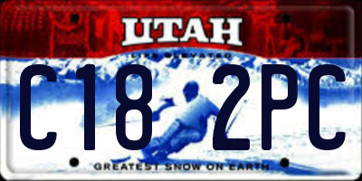 UT license plate C182PC