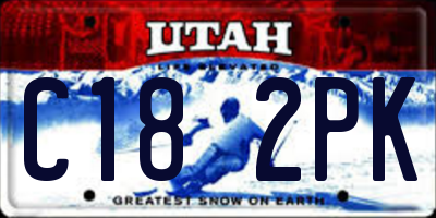 UT license plate C182PK