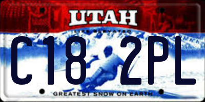 UT license plate C182PL