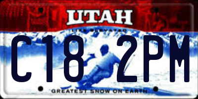 UT license plate C182PM