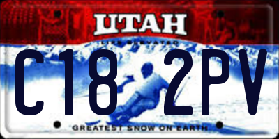 UT license plate C182PV