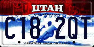UT license plate C182QT