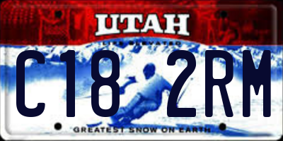 UT license plate C182RM