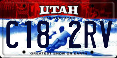 UT license plate C182RV