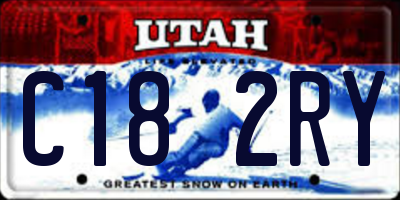 UT license plate C182RY