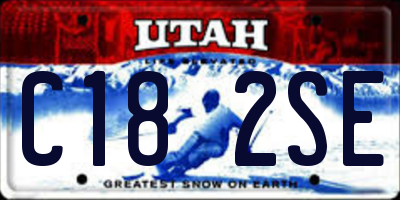 UT license plate C182SE