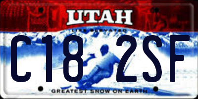 UT license plate C182SF