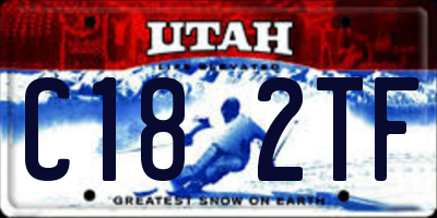 UT license plate C182TF