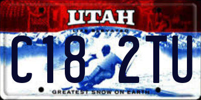 UT license plate C182TU