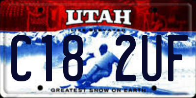 UT license plate C182UF