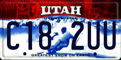 UT license plate C182UU