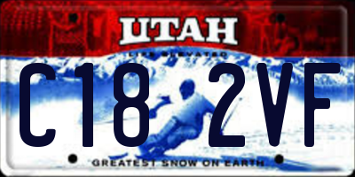UT license plate C182VF