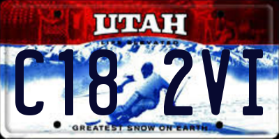 UT license plate C182VI
