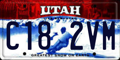 UT license plate C182VM