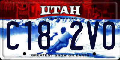 UT license plate C182VO
