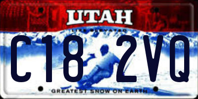 UT license plate C182VQ