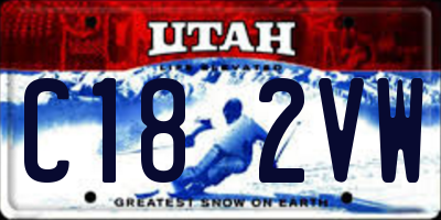 UT license plate C182VW