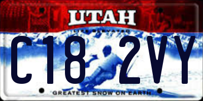 UT license plate C182VY