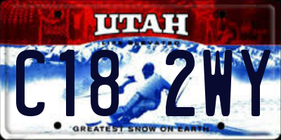 UT license plate C182WY