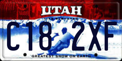 UT license plate C182XF