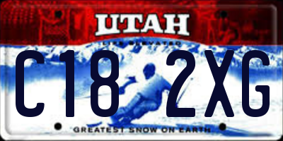 UT license plate C182XG