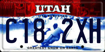 UT license plate C182XH
