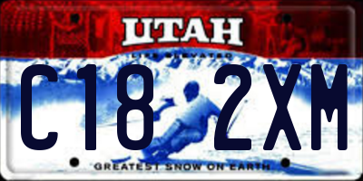 UT license plate C182XM