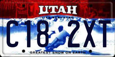 UT license plate C182XT