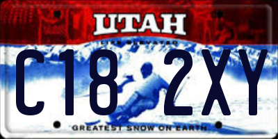 UT license plate C182XY