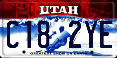 UT license plate C182YE