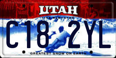 UT license plate C182YL