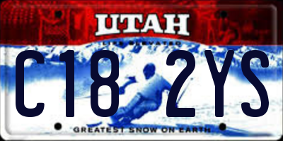 UT license plate C182YS