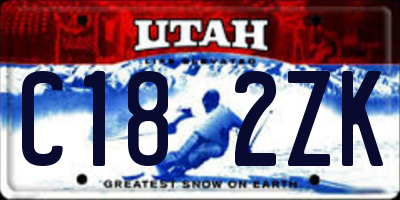 UT license plate C182ZK