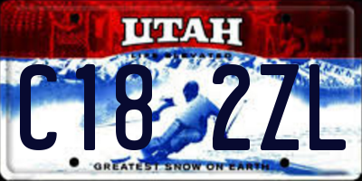 UT license plate C182ZL