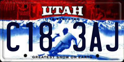 UT license plate C183AJ