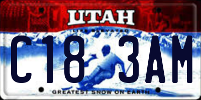 UT license plate C183AM