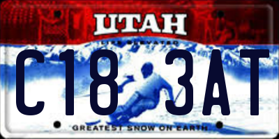 UT license plate C183AT