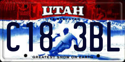 UT license plate C183BL