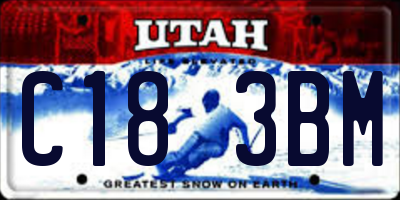 UT license plate C183BM