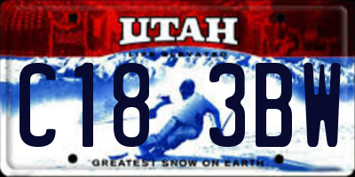 UT license plate C183BW