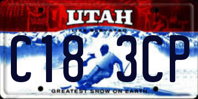 UT license plate C183CP